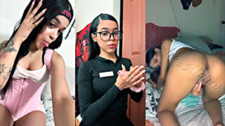 Dominicana Flaca Meli Abierta en cuatro Masturbándose el toto