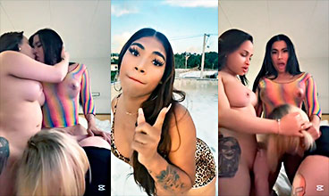 Dos trans dominicanos humillando sin pena al gringo gay