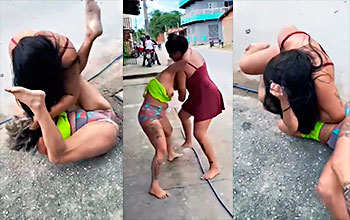 Dos putas peliando por el amor de un hombre😳