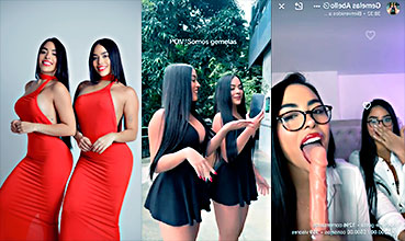 Las gemelas abello mamando un guebo entres las dos