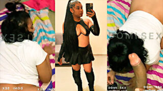 La zorra Dominicana Jasmin Jiménez fumando y singando rico