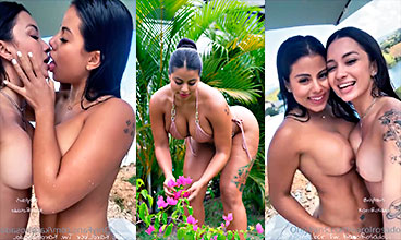 Steffy Moreno y Karol Rosado dandose rico besos y abrazos