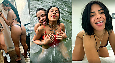 Tokischa y Hillary con una lesbiana devorandolas rico