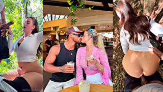 Tameeka Kerr singando y mamando en el bosque con su chico