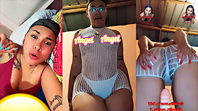 Dominicana Cheila Marte en paja rica con un consolador grande