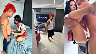 Colegiala Manuela álvarez singando intenso con su hermanastro