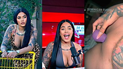 La perra caliente de Mami Kim con un vibrador en su toto