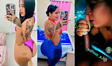 Dominicana Angye Santana (la exótica) mamando un guebo