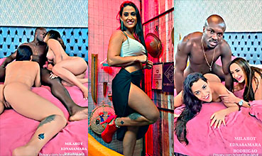 Las putas de Milena Lima y Edna Samara con un negro en tríos