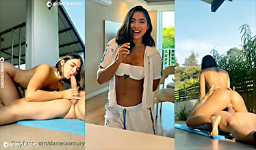 Daniela colombiana echando un mañanero hasta sacar leche