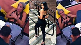 Crusita de la casa de Alofoke mostrando los senos