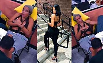 Crusita de la casa de Alofoke mostrando los senos