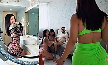 Mei Cornejo Barbara Salas y otra puta mamando un solo guebo