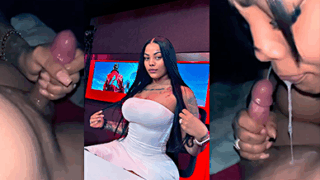 La puta de Mami Kim mamando y sacando leche duro