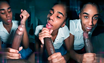 Esta zorrita de 18 años es una esperta mamando ese guebo