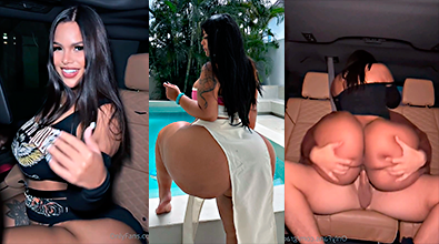 La puta culona Gracie Bon singando con el de Uber dentro del carro