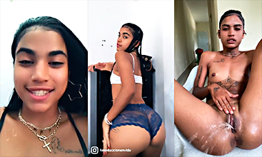 Dominicana La Diosa Amaeya se viene a chorro en paja intensa