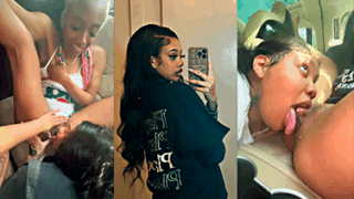 Tiffany Lannette y Drippin Velvet en el uber en porno lesbico