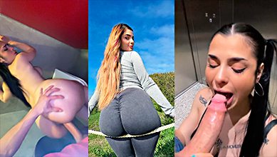 Española Nadja Rey la muy perra singando en un baño publico