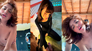 La puta delgadita Angie Paola singando en cuatro con su hombre