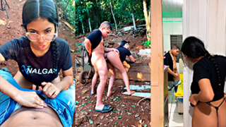 Obliga a su primo a que se lo meta duro en el bosque