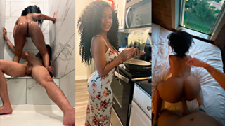 La puta de Koa Buddhaxxx singando a su novio incluso en el baño