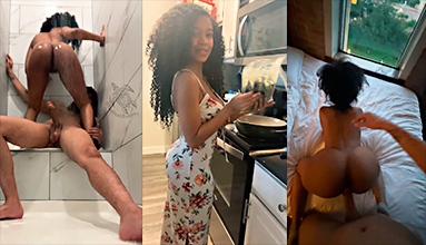 La puta de Koa Buddhaxxx singando a su novio incluso en el baño