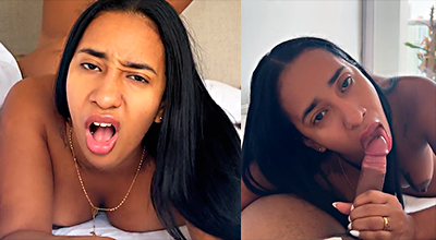 Leyne despierta a su chico con una mamada de guebo