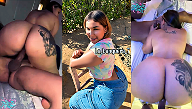 La Banquera forma un trío muy ardiente con 2 amigos