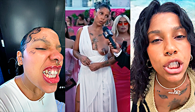 La puta de Tokischa en Premio Lo Nuestro Con Las Tetas Fuera