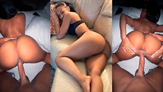 La negra culona singando duro con su chico en cuatro