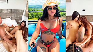 3 dominicanas lesbianas gritan como nunca sacandose leche