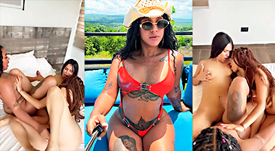 3 dominicanas lesbianas gritan como nunca sacandose leche