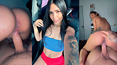 La dominicana Cheyla singando por el culo y le duele mucho