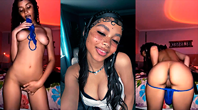 La Dominicana Junibelle en cuatro mostrando su lindo toto