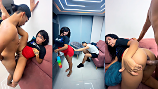 La Venezolana Génesis Palvin singando duro con su hijastro