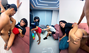 La Venezolana Génesis Palvin singando duro con su hijastro