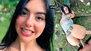 La puta de Iris Rodríguez singando increíblemente al aire libre
