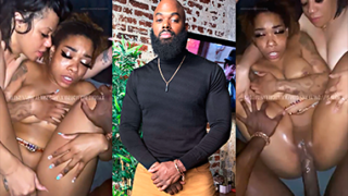 El negro de guebo grande Justin Howard singando en trío anal