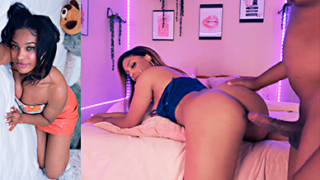La ojitos bello Lavah Moon guarda toda la leche en la boca