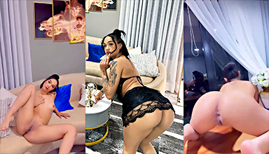 La putita de Masha acariciando su lindo totico rosado