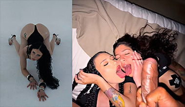 Dos zorritas joven contra un gran guebo dando mamada muy intensas