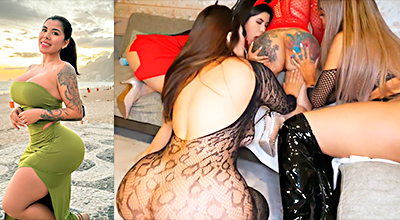 3 zorras mexicanas singando intenso con una transexual en Halloween