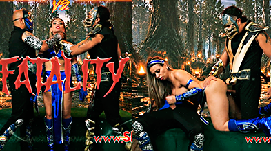 Mortal Kombat porno con Sub-Zero y Scorpion singando en tríos