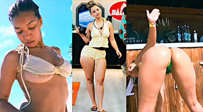 Pamela Infante y una prima de esta compitiendo en baile explícito