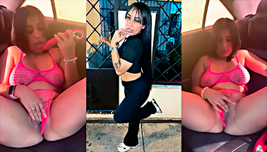 La Chica Dominicana Montando En El Auto haciendose una rica paja