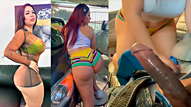 Culona Mexicana Pamlatina Lavando El Coche Y Follando Dentro