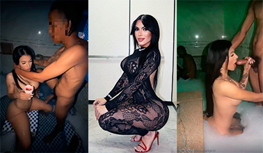 Transexual Dominicano En Un Trio En El Jacuzzi